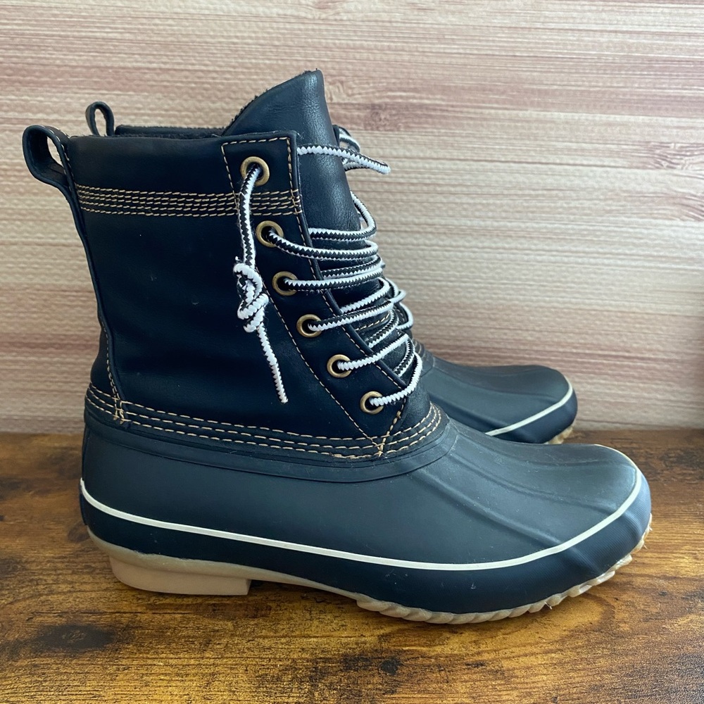 Aldo Women’s Black Lace Up Outdoor Mid-Calf Waterproof Duck Boot Size US 6